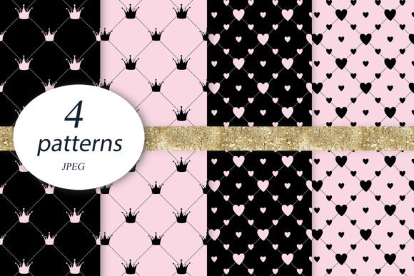 Download Princess Crown Paper Pink Heats Backdrop - Pink Collection