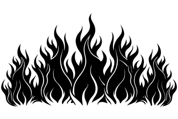 Download Black Flames Silhouette - Black Collection