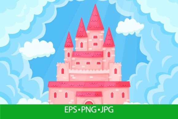 Download Cartoon Fairytale Princess Pink Castle T - Pink Collection