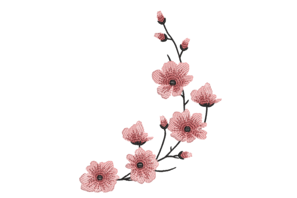 Download Curved Pink Blossom Branch - Pink Collection