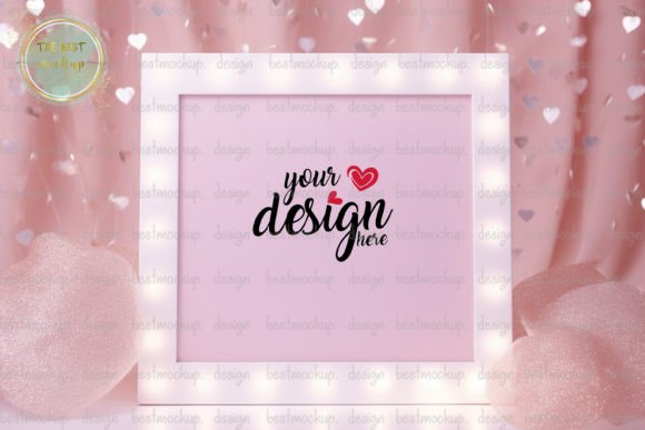 Download Lights Valentine Pink Frame Mockup - Pink Collection