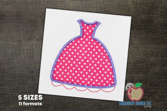 Download Pink Princess Dress Applique Embroidery - Pink Collection