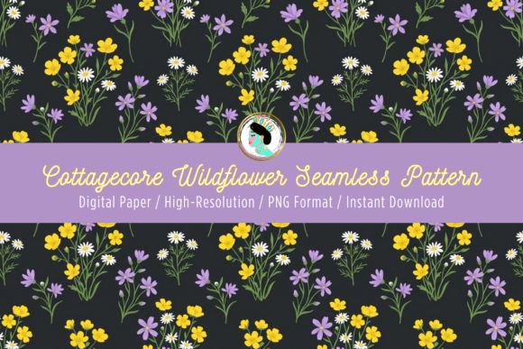 Download Cottagecore Wildflower Seamless Pattern - Premium Bundle