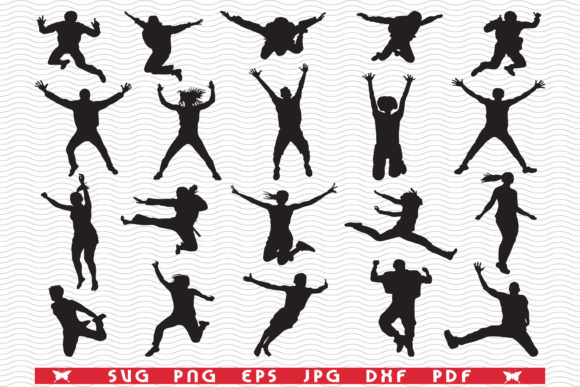 Download Jumpers, Isolated Black Silhouettes - Black Collection