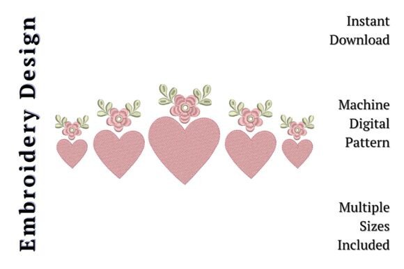 Download Pink Floral Hearts Border - Pink Collection