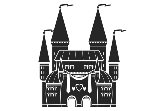 Download Princess Castle Black Silhouette. Magic - Black Collection