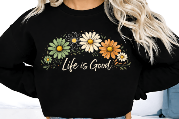 Download Boho Daisy Flower Positive Typography - Typography Collection