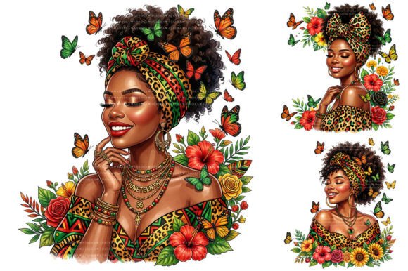 Download Black Woman Juneteenth Sublimation PNG - Black Collection
