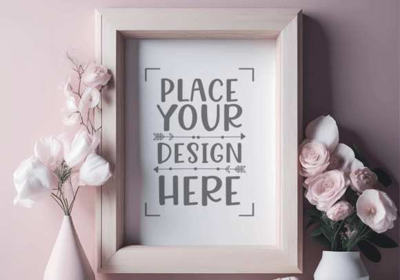 Download Pink Frame Mockup, Boho Mockup - Pink Collection